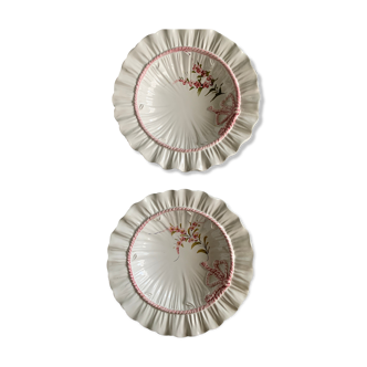 Set de 2 petites assiettes creuses vintage