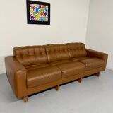 Vintage 1970s De Sede DS-40 camel leather 3-seater sofa