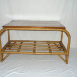 Bamboo coffee table rattan of the 1950s