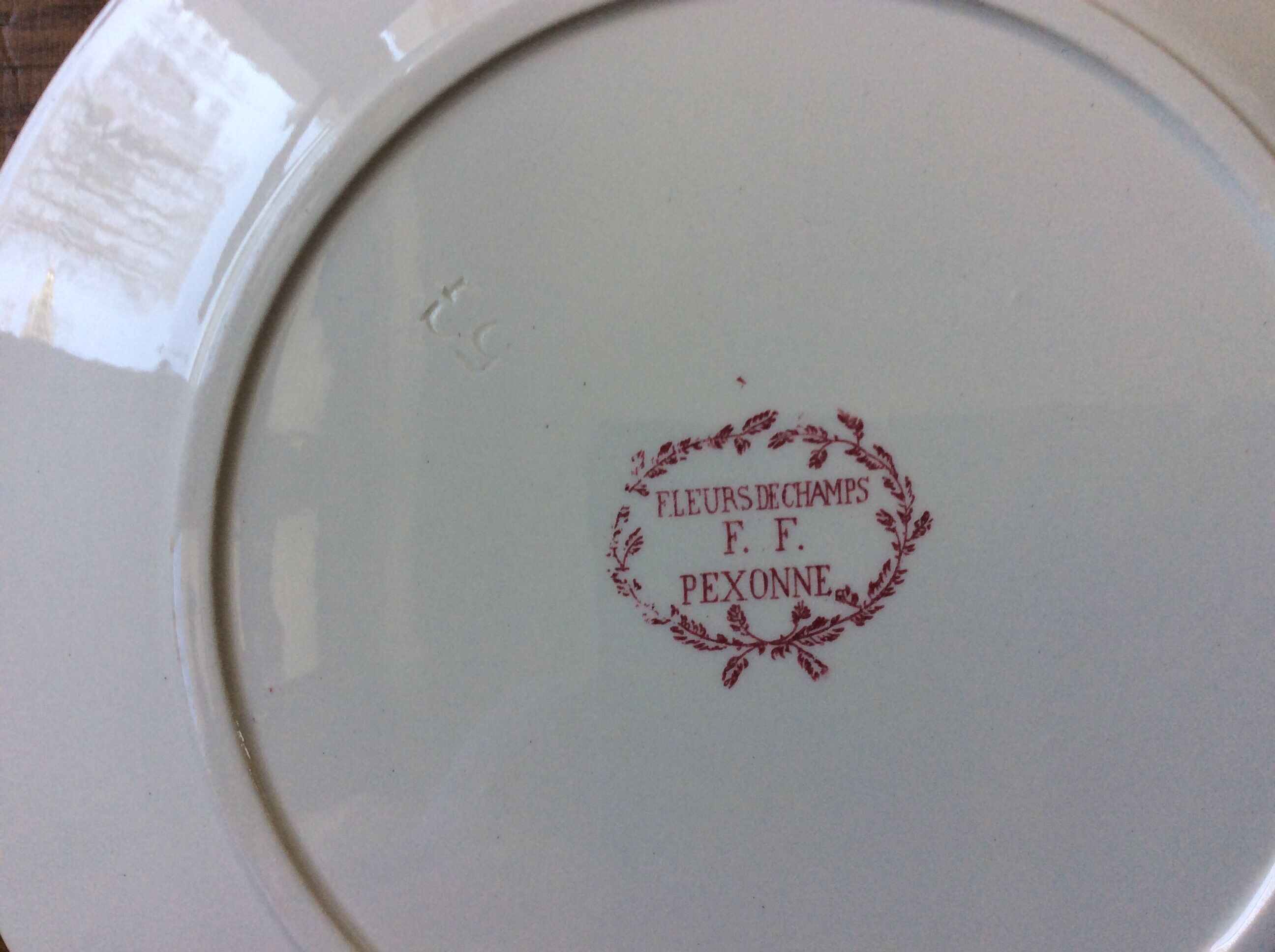 Series of 9 old flat plates Iron Land