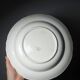 Antique Longchamp service shallow dish with polychrome daisies, ironstone, 19th century.