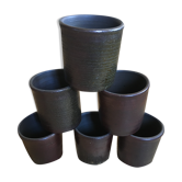 Set of 6 stoneware cups