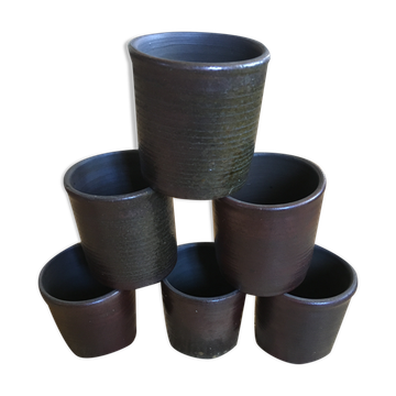 Série 6 tasses en grès