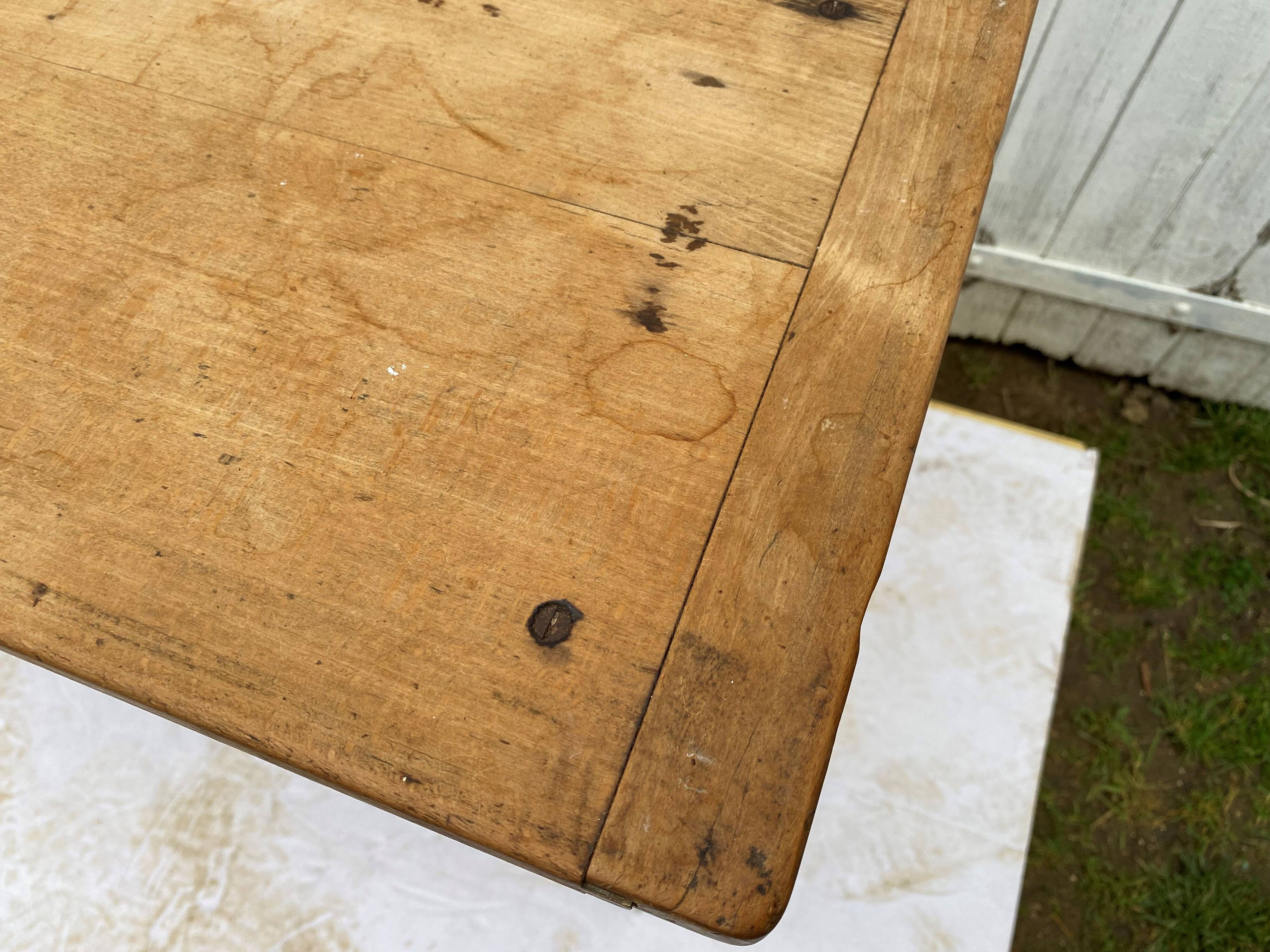 2 drawer solid wood desk 1950