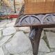 Brutalist coffee table in sculpted oak
