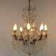 Lustre Rococo 8 lights in glass and antique bronze crystal 5199