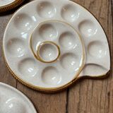 6 vintage snail plates