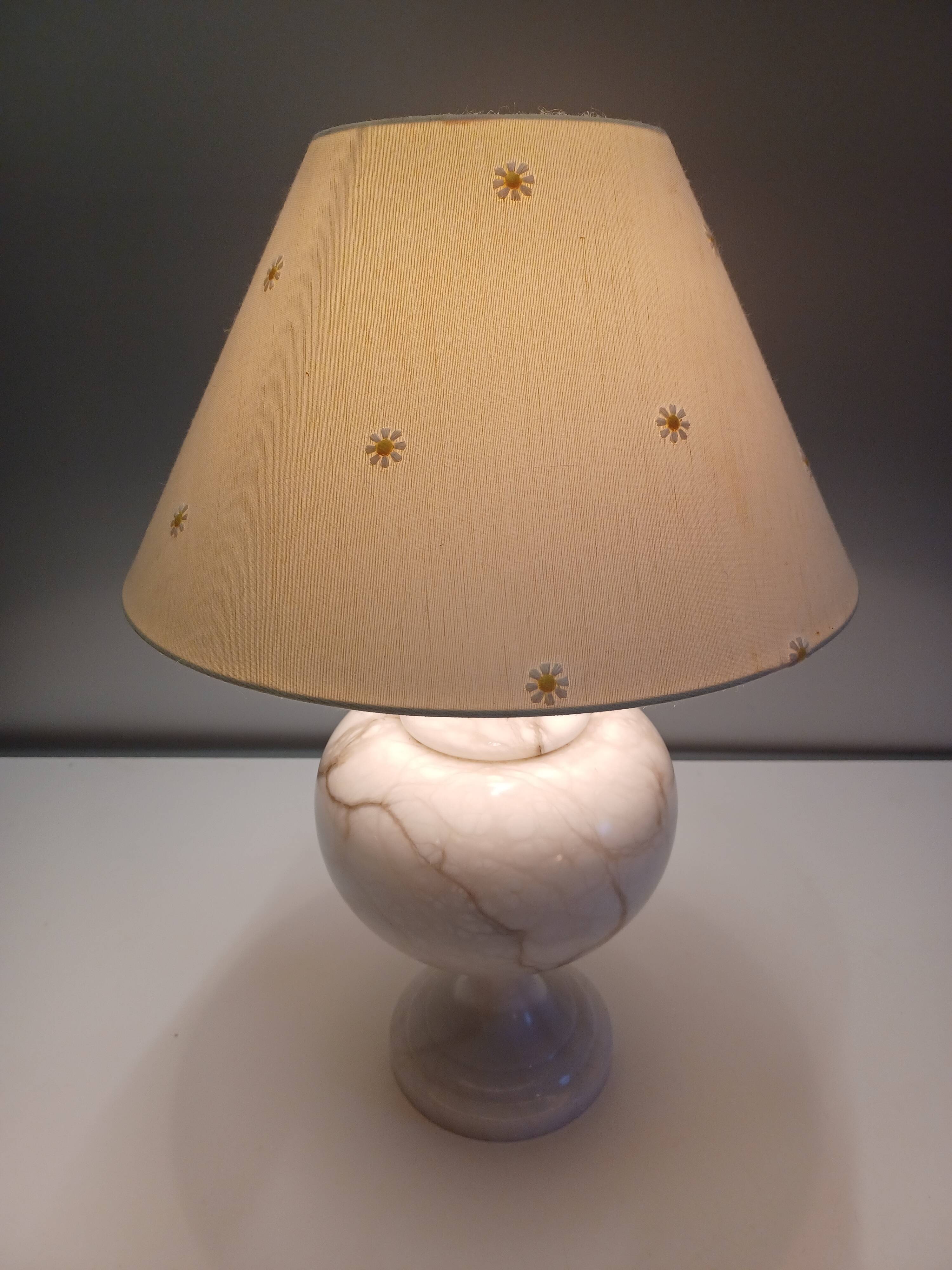 Vintage table lamp - Marble / onyx base - 1960