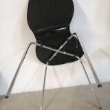 Pair of chairs in smoked plexiglass