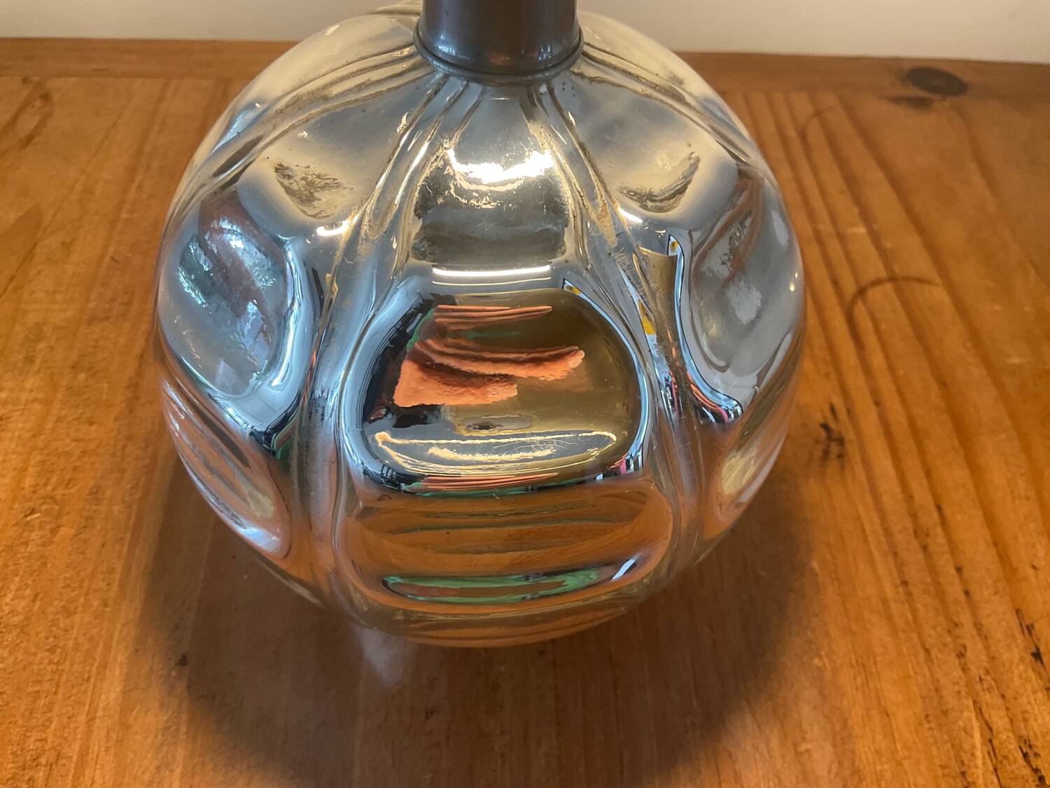 Mercury glass lamp base from the 1950s