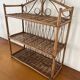 Vintage wicker wall shelf