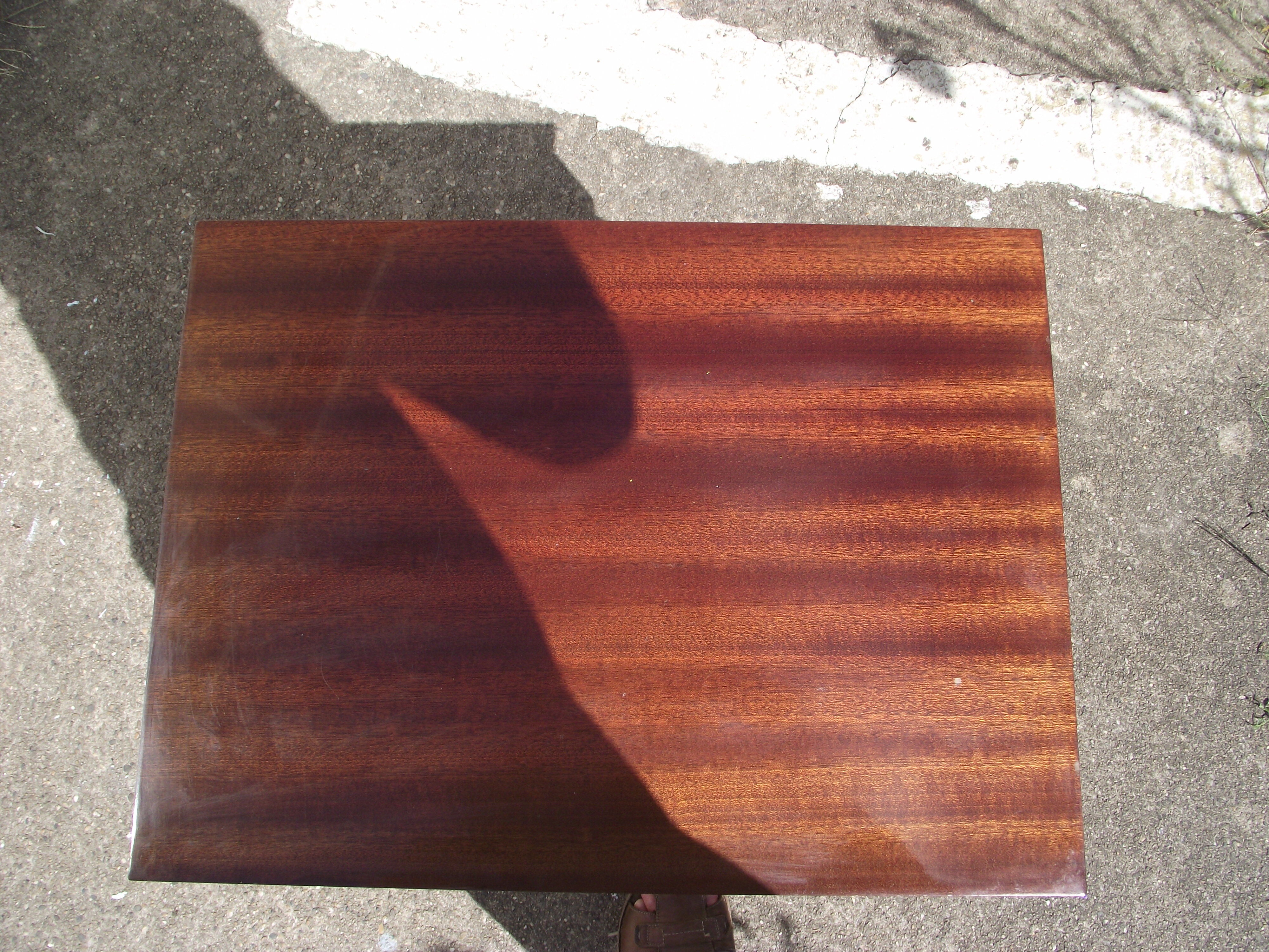 Solid mahogany board bedside table