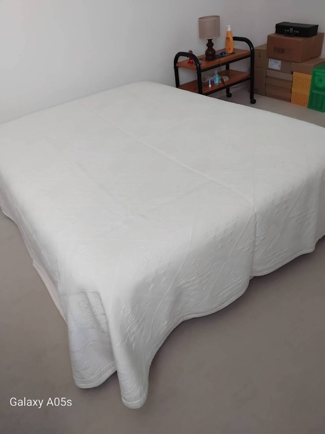 Vintage Boutis bedspread.