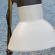 Lampadaire des années 70 en laiton doré métal laqué beige et plastique marron 2 spots