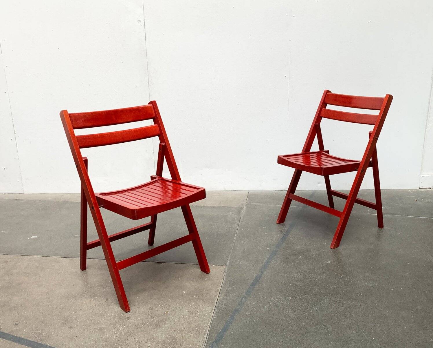 Mid-century wooden folding chair, 1960s, set of 4