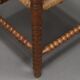 Vintage turned oak corner side chair, 1930s
