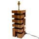 Hollywood regency wood table lamp, France 1970s
