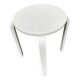Tabouret en bois massif peint en beige