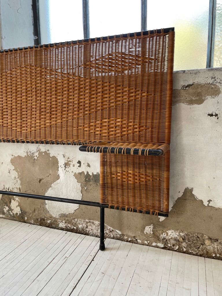 Metal and wicker headhead 50s