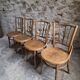Set of 4 Fischel bentwood bistro chairs, Czechoslovakia, circa 1930–1950.
