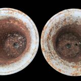 Série de 4 anciens cache-pots en fonte