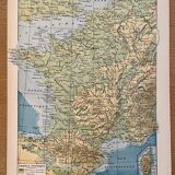 Old geological map of France - 1900
