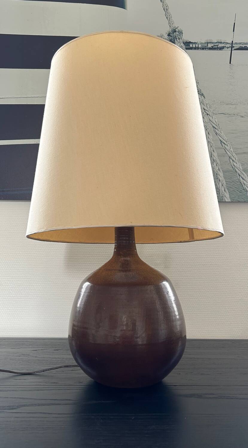 Large 70's sandstone lamp