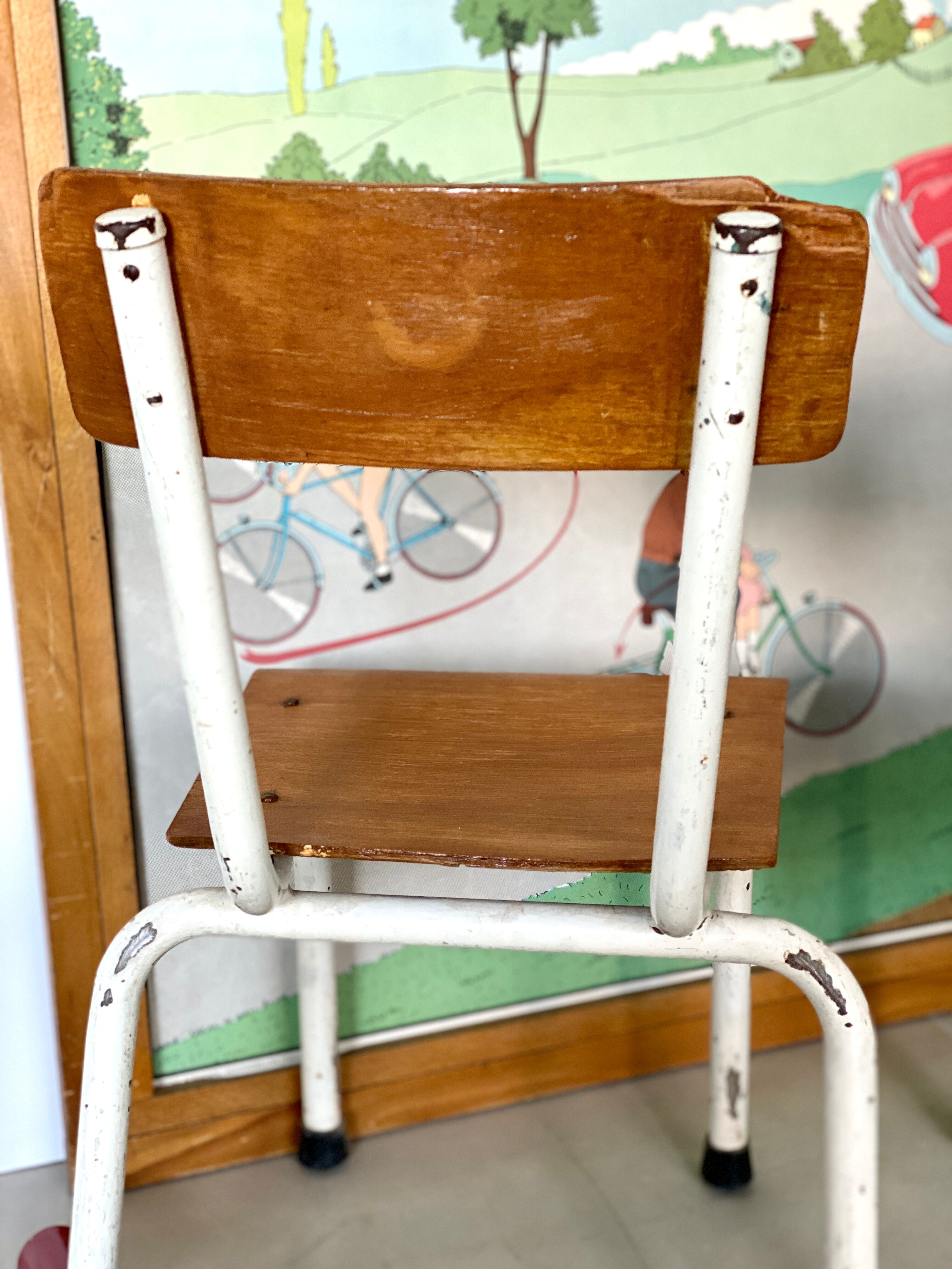 Pair of vintage school chairs