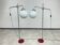 Modern mid-century chrome floor lamps in pairs