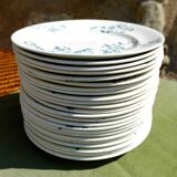 Mignon plates in Longwy earthenware