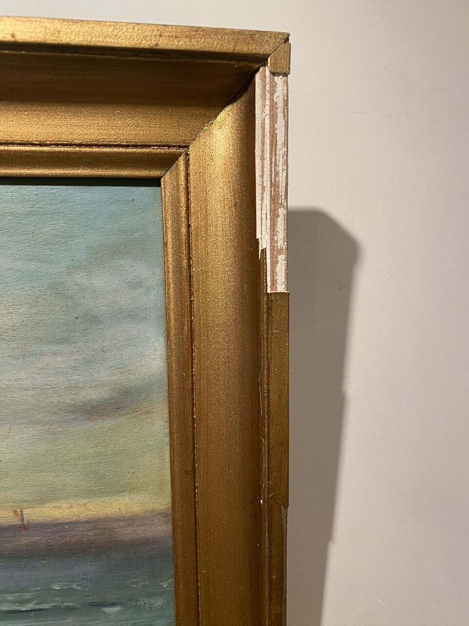 Old painting, Marine, signed, XX century