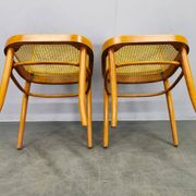 Ensemble de 4 Chaises en Bois Cintré No. 811 après Hoffmann, années 1990