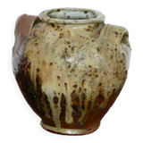 Pot en grès pyrité vernissé