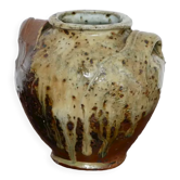 Glazed pyrite stoneware pot