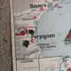 Vintage school map mdi FRANCE Corsica Massif Central