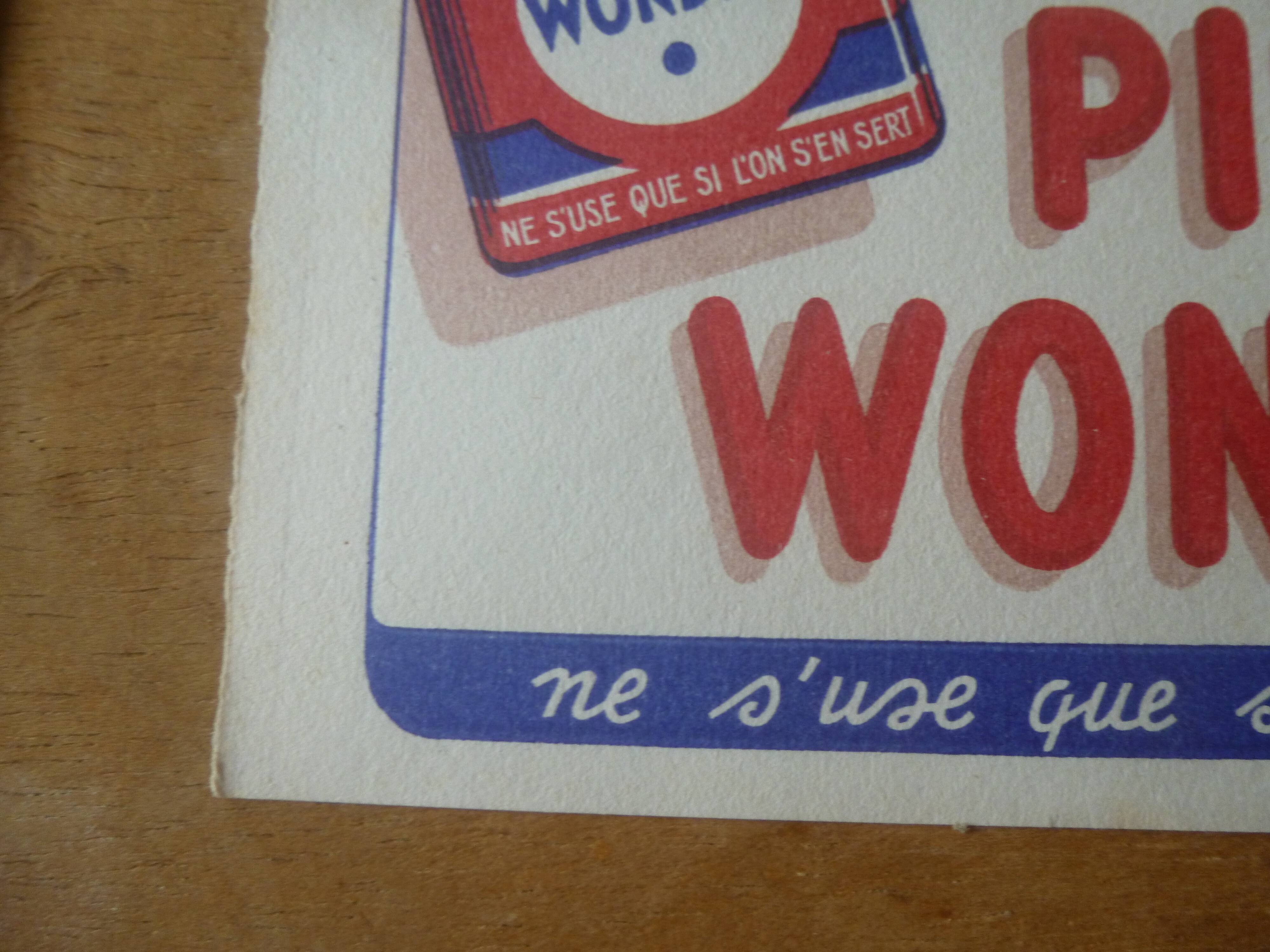 Advertising poster 1950s pile wonder