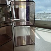 Set of 6 vintage smoked plexiglass modules – 70s/80s – Roche Bobois style