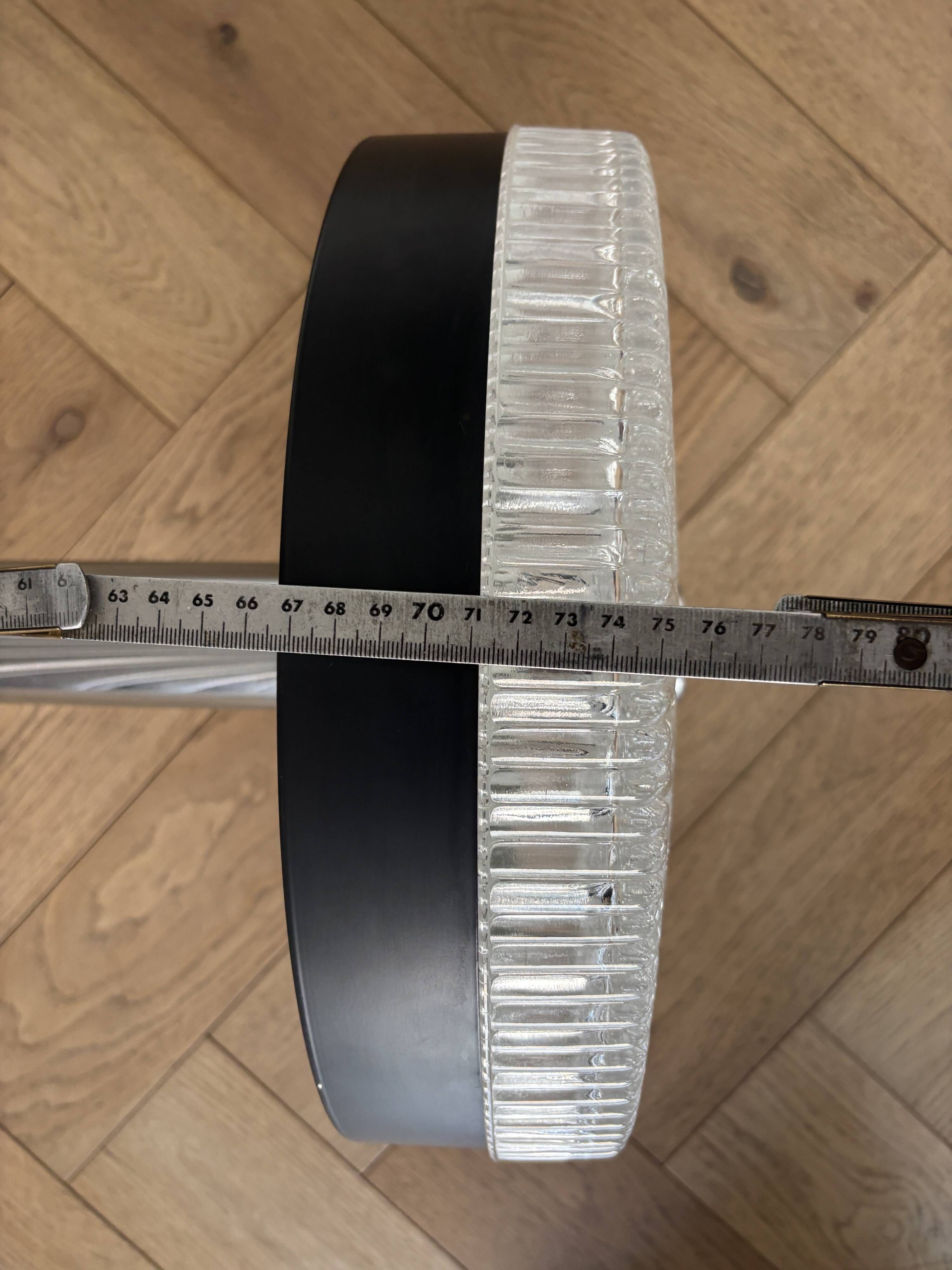 Kaiser Leuchten Mid-Century Pressed Glass Pendant Lamp, Germany, 1960s