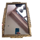 Rare striped Art Deco antique wooden mirror