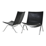 Set Of 2 Pk22 Armchairs By Poul Kjærholm For Fritz Hansen, 1990s