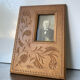 Antique hand carved  frame solid wood  19.5 cm x 13.5 cm