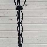 Black wrought iron floor lamp attributed to Gilbert Poillerat