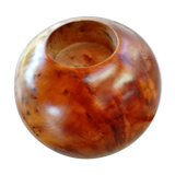 Solid cedar candle holder