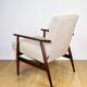 Armchair 'Lis', 1970s beige boucle design by Henryk Lis