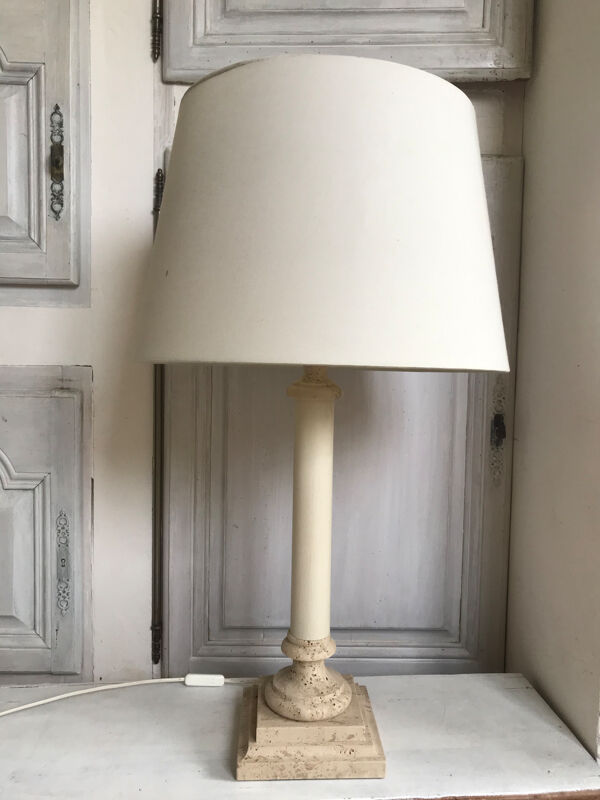 Pied de lampe en pierre le dauphin vintage 55cm