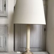 Pied de lampe en pierre le dauphin vintage 55cm