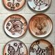 6 assiettes en grès Vallauris vintage