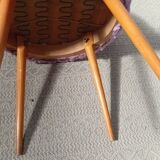 Chaise moumoute lilas années 50