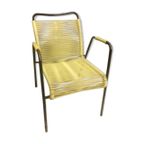Yellow scoubidou chair