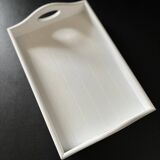 Plateau blanc en bois